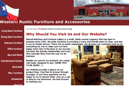 Western Rustic Home Page - Manvel Mattress Furniture Gallery