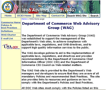 Department of Commerce Web Advisory Committee